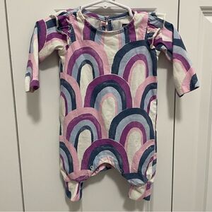 TEA Collection distressed rainbow one piece romper